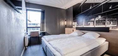 Værelserne på Four Points Flex by Sheraton Aarhus Skejby er smukke og giver en dejlig, rolig atmosfære.