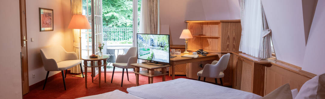 The hotel's rooms provide a stylish and comfortable setting for your stay.