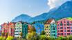 The cultural centre of Tyrol's capital, Innsbruck, is just about an hour's drive from the hotel.