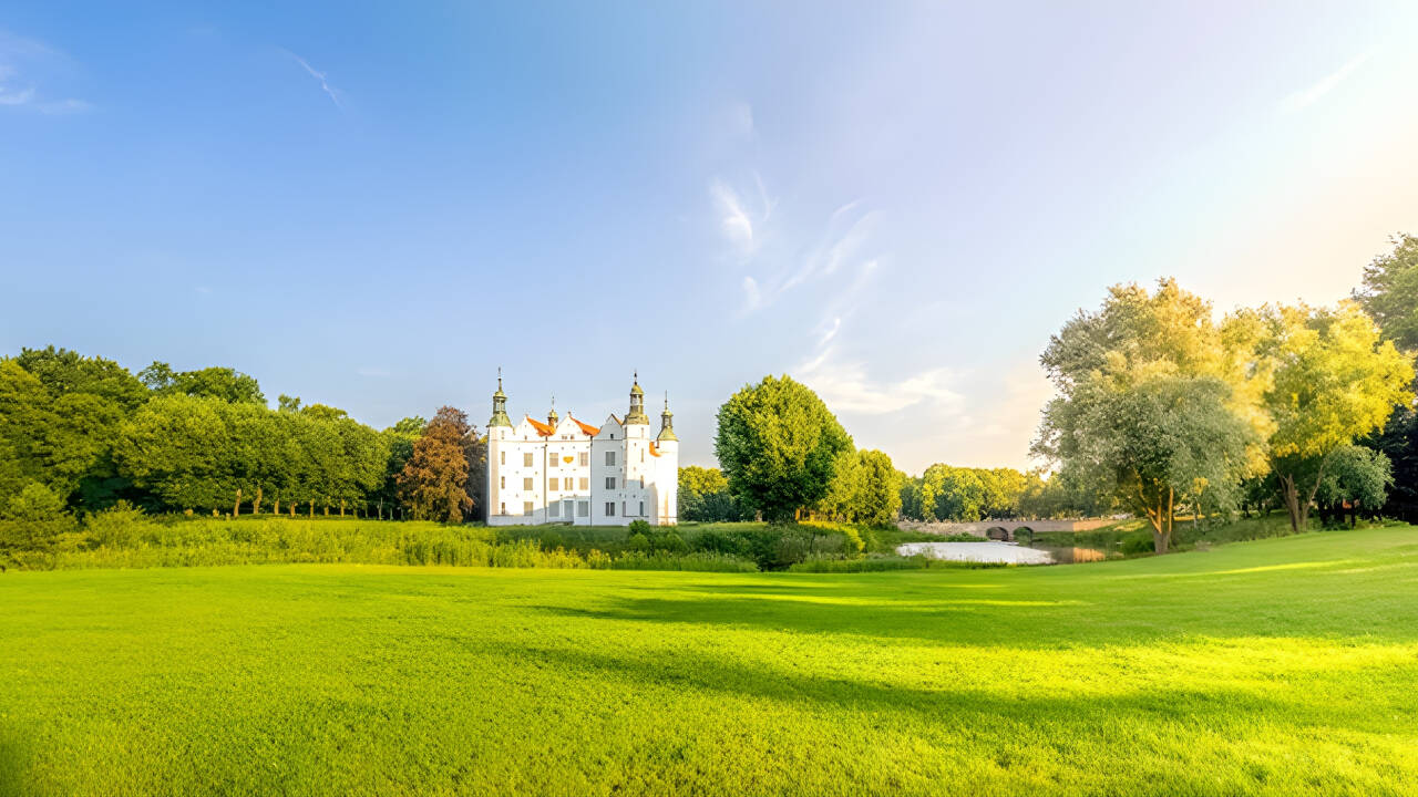 Ta en tur til nabobyen Ahrensburg og opplev det imponerende slottet Schloss Ahrensburg fra 1500-tallet.