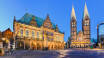 Oplev storbystemningen i Bremen på den store markedsplads.