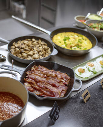 Das Hotel verwöhnt seine Gäste mit einem sehr guten Frühstücksbuffet.