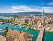 The hotel is a perfect base for exploring Zurich or excursions in the mountains.
