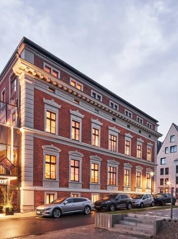 Hotel Anklamer Hof is located in the center of the Hanseatic city in an old post office and telegraph building.