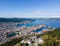 Head up Fløyen Mountain for hiking and stunning views of Bergen