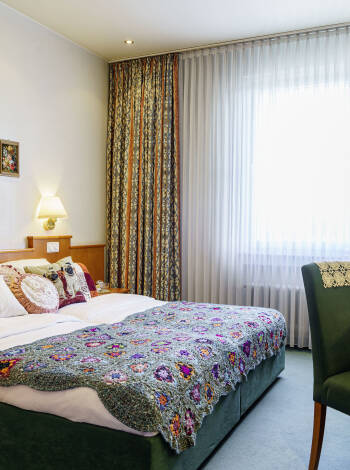 Hotellet har en unik inredning