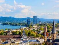 Enjoy a cheap stay in Bonn and go for a walk along the Rhine.