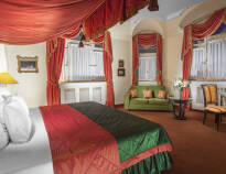 På Art Nouveau Palace Hotel Prague bor du i luksuriøse værelser i art deco-stil.