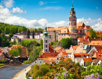 Idealt läge för att utforska historiska och vackra Český Krumlov.