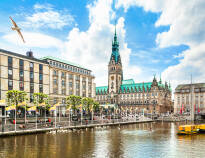 Hamburg sentrum kan raskt nås med metro.