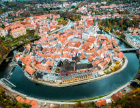 Český Krumlov er en eventyrlig vakker by rik på historie.