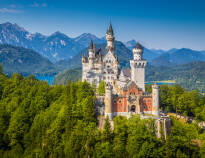 Besøg områdets magiske slotte, såsom Neuschwanstein, Hohenschwangau og Linderhof.