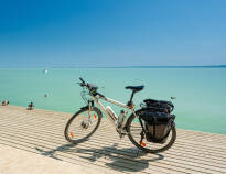 Du kan enkelt utforske Balatonsjøen på sykkel.