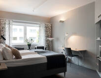 Elite Park Hotel Växjö har 76 lyse og komfortabelt innredede rom.