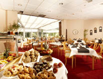 Get your day off to a good start with a buffet breakfast at the hotel before exploring the area.