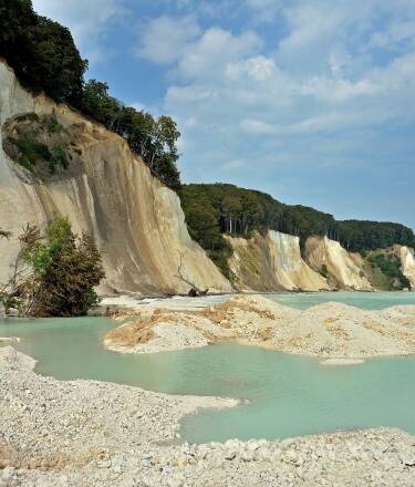 The spectacular chalk cliffs in Jasmund National Park are among Germany's most famous natural landmarks.