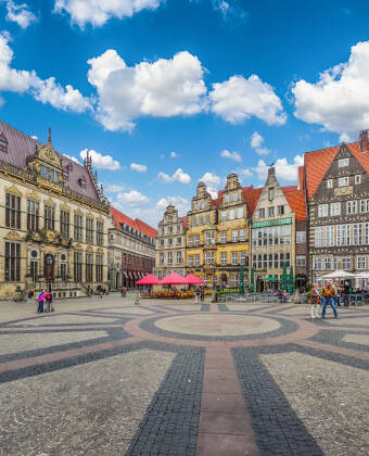 Bremen med sin historiske gamleby er