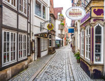 Hotellet ligger i Bremen centrum där ni kan ta del av spännande kultur, historia och shopping.
