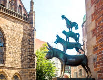 Missa inte att besöka Bremens välkända stadsmusikanter.