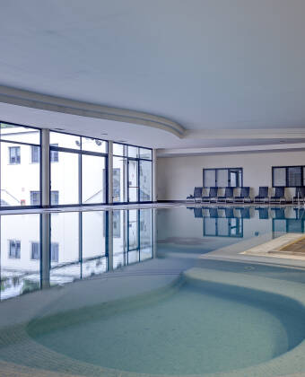 The hotel's indoor pool can be used if the weather is inclement.