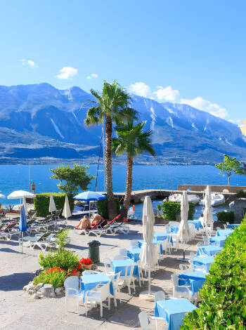 Lake Garda is just a few minutes away and the hotel has a private beach with sun loungers and parasols.