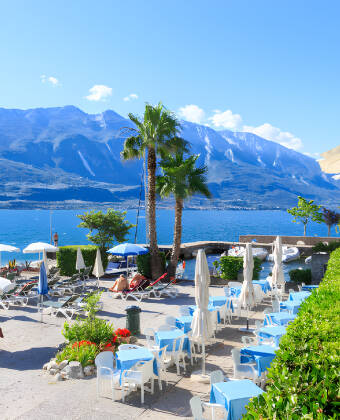 Lake Garda is just a few minutes away and the hotel has a private beach with sun loungers and parasols.