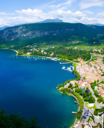 The hotel is located at the northern end of Lake Garda, which is characterised by many charming towns and a beautiful mountainous landscape.