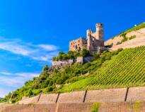 Rüdesheim und die Region bieten viele Sehenswürdigkeiten, die Sie besichtigen können, wie die Burg Ehrenfels.